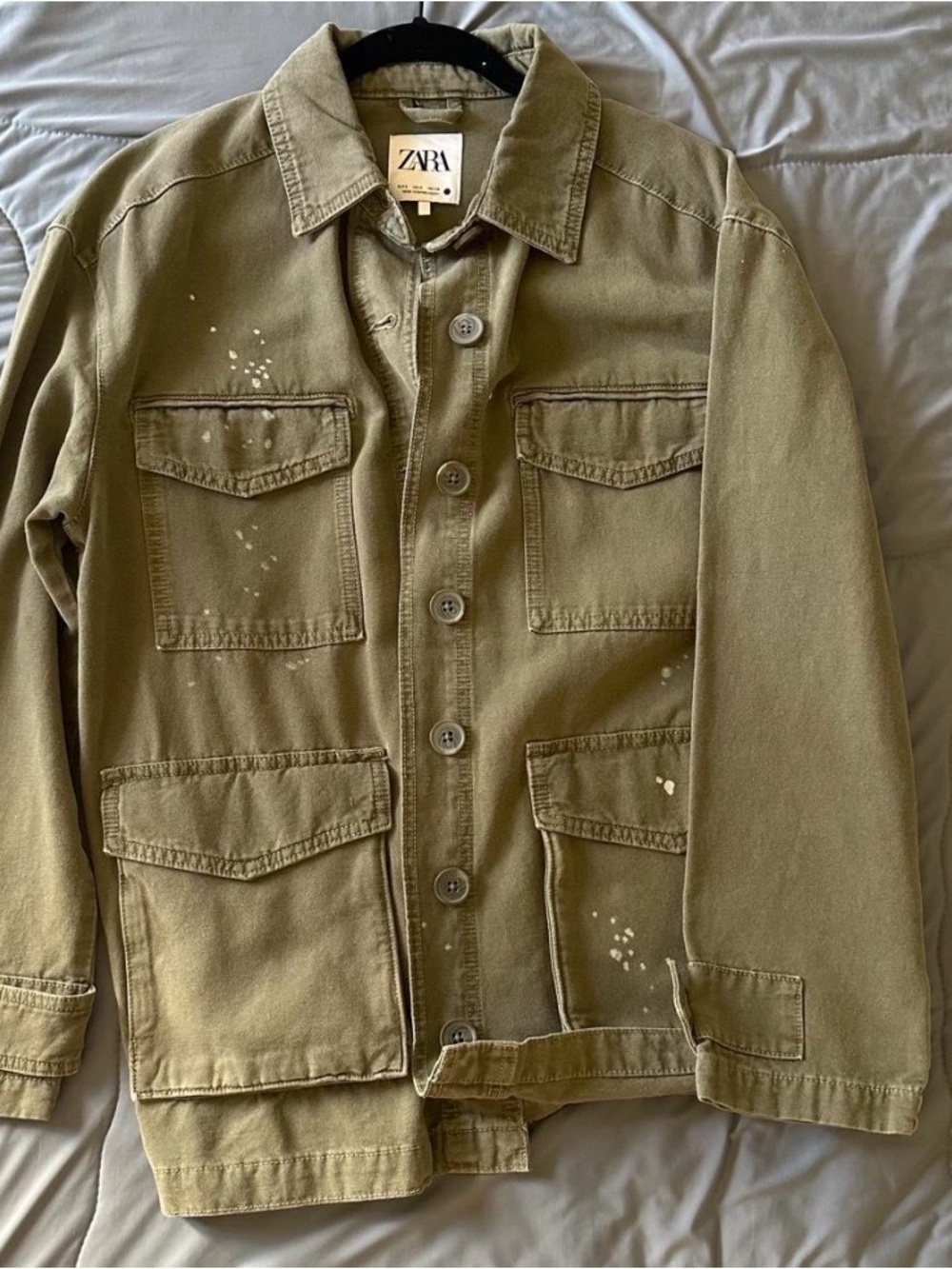 Zara Olive Green Utility Jacket